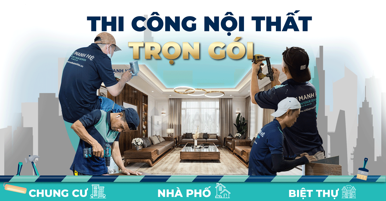 Thi công nội thất trọn gói các hạng mục của nhà cấp 4 200 triệu