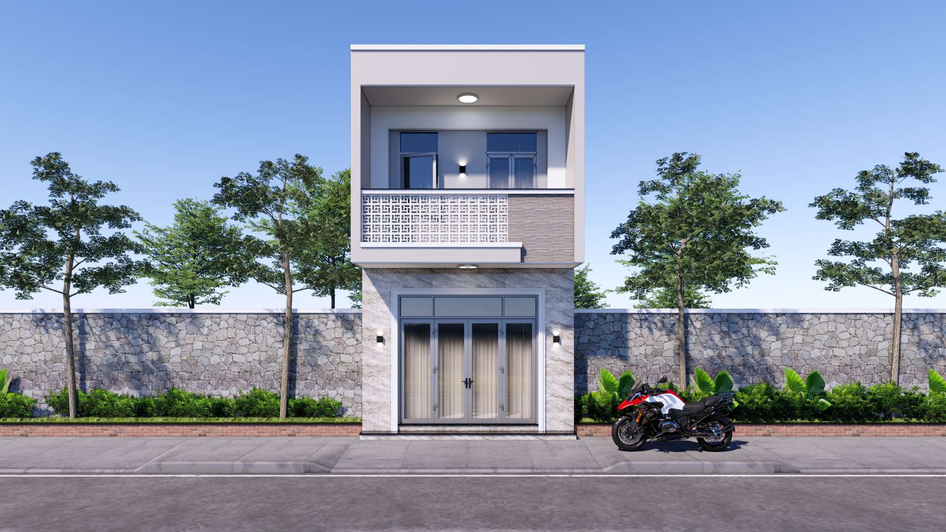 Thiết kế nhà ống 2 tầng 200 triệu ở nông thôn
