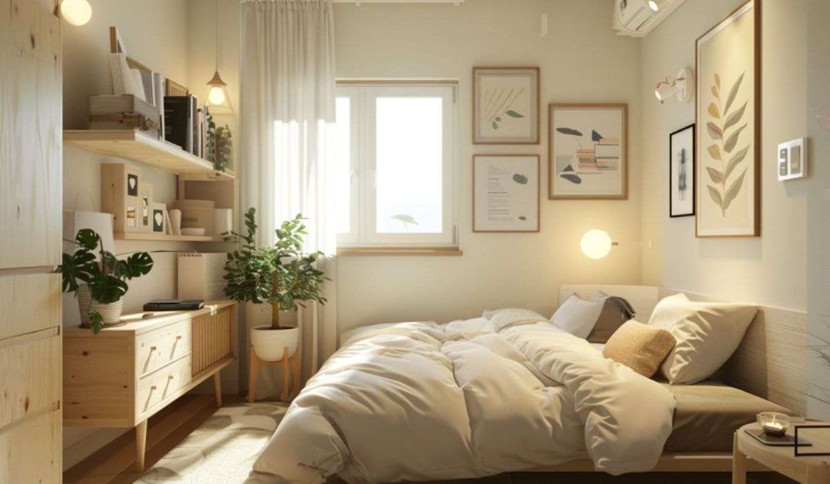 Trang trí phòng ngủ bình dân bằng cây xanh mang đến sự tươi mát cho căn phòng