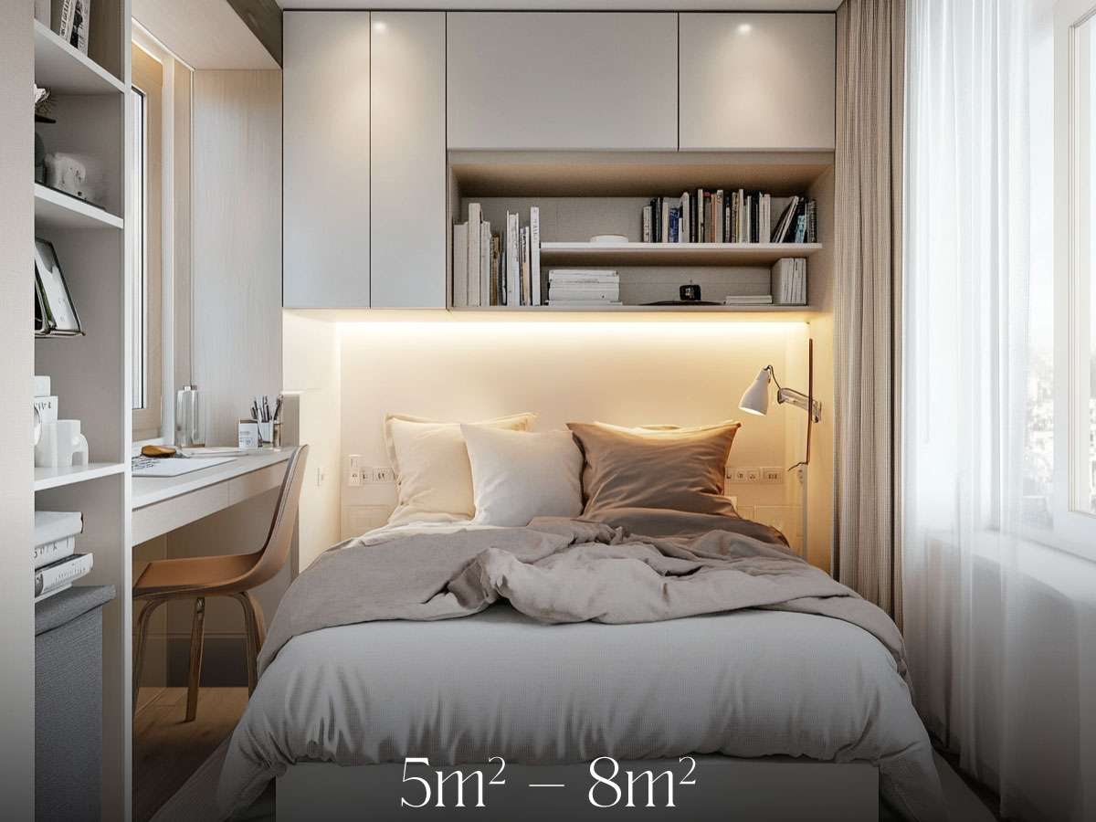 thiết kế phòng ngủ 5m2-8m2