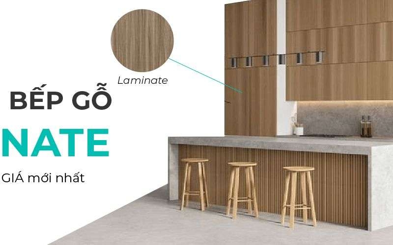 Tủ bếp gỗ công nghiệp MDF phủ Laminate thiết kế đa dạng kiểu dáng