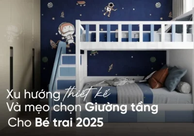 Mẫu thiết kế giường tầng cho bé trai hiện đại