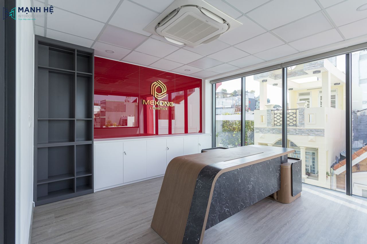 Thi công nội thất phòng giám đốc chuyên nghiệp tại Mekong Logistics