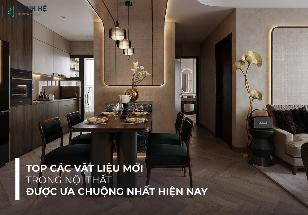 Các vật liệu mới trong nội thất như gỗ nhựa composite, nhôm kính hệ slim, kính in UV đã giúp người tiêu dùng có trải nghiệm thuận lợi hơn trong không gian sống