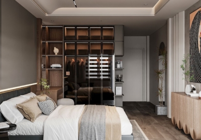 Thiết kế trần thạch cao kết hợp hệ đèn led âm và đèn hắt tạo ánh sáng hài hòa cho không gian