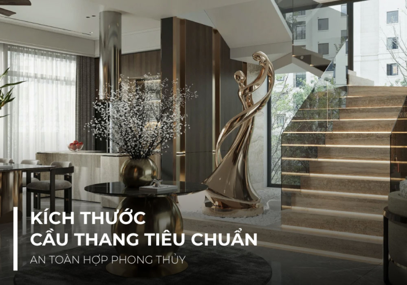 Kích thước cầu thang tiêu chuẩn cho hầu hết các loại hình nhà ở