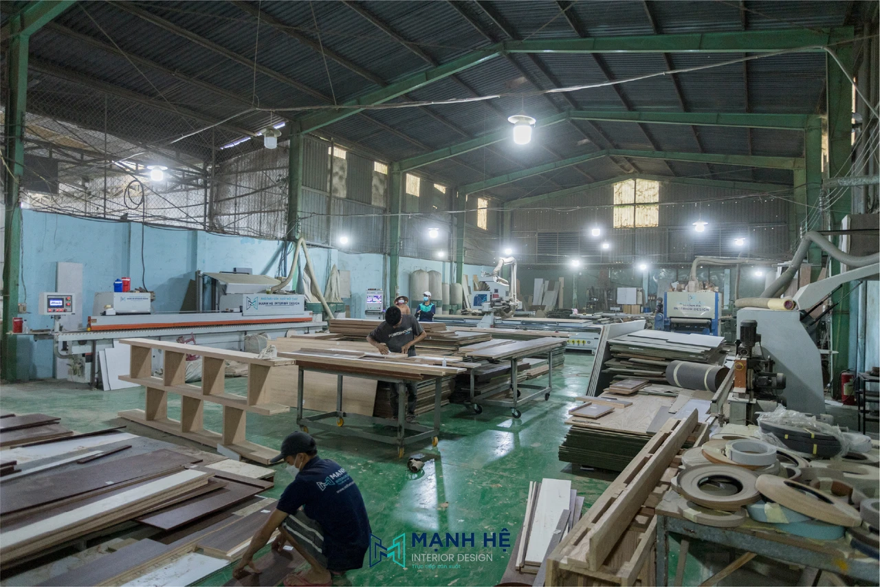 nội thất gỗ được sản xuất trực tiếp tại xưởng Mạnh Hệ