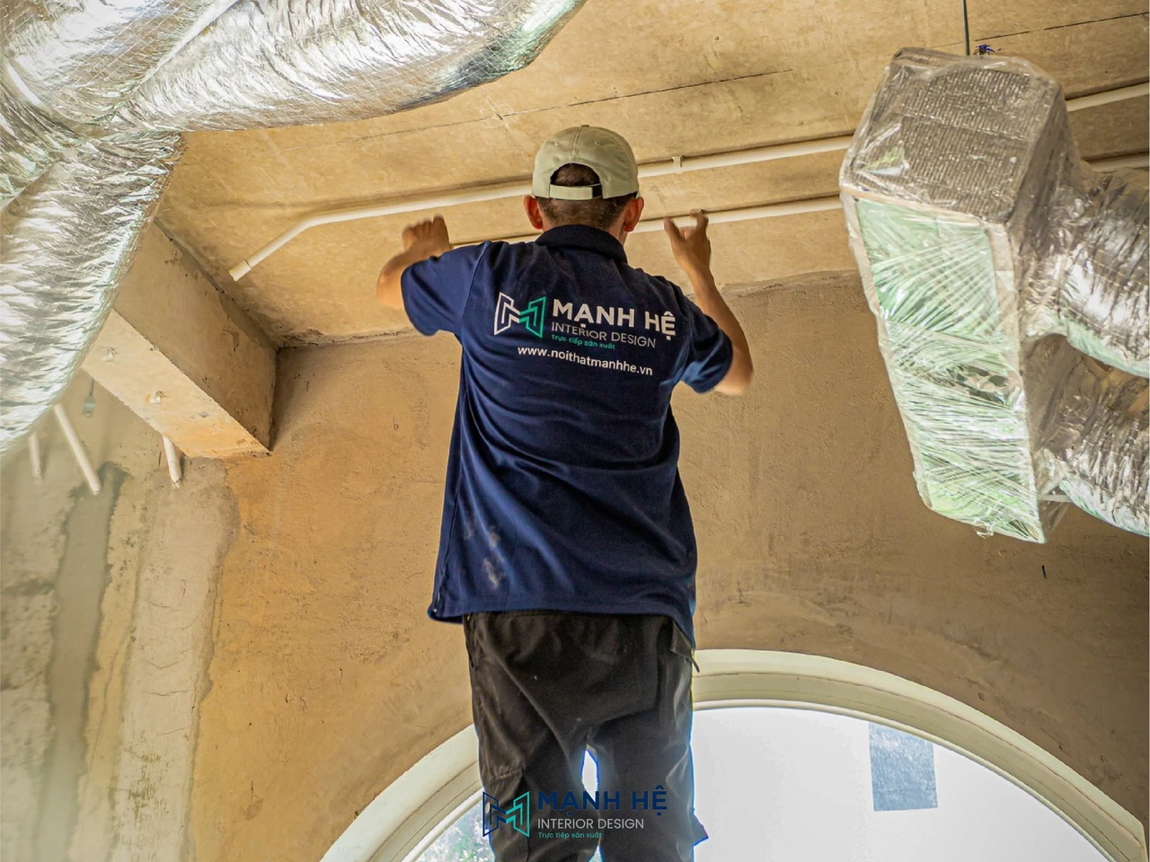 Lắp đặt hệ thống ống đồng máy lạnh và kỹ thuật trần thạch cao