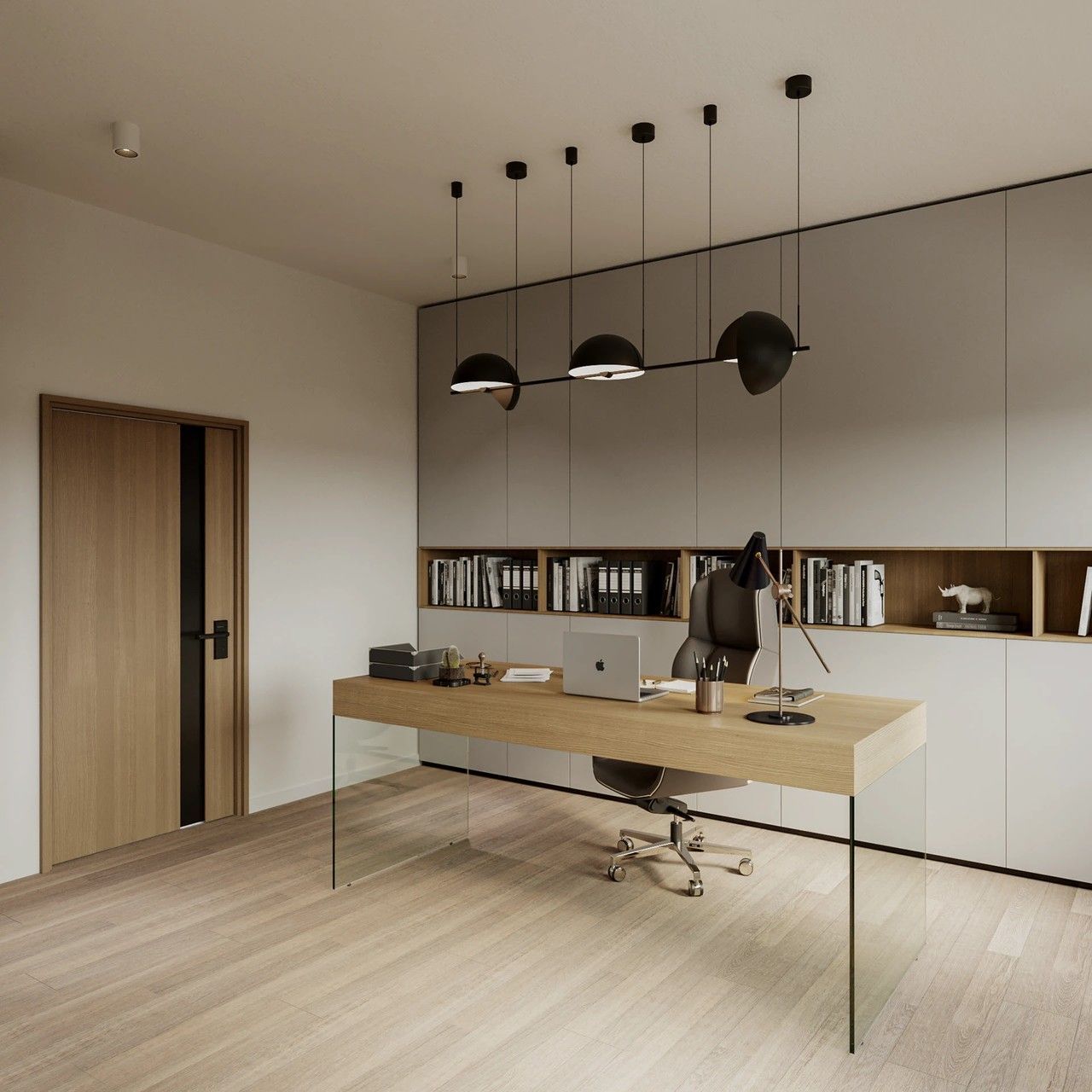 Sắp xếp nội thất văn phòng giám đốc khoa học giúp không gian thêm rộng thoáng