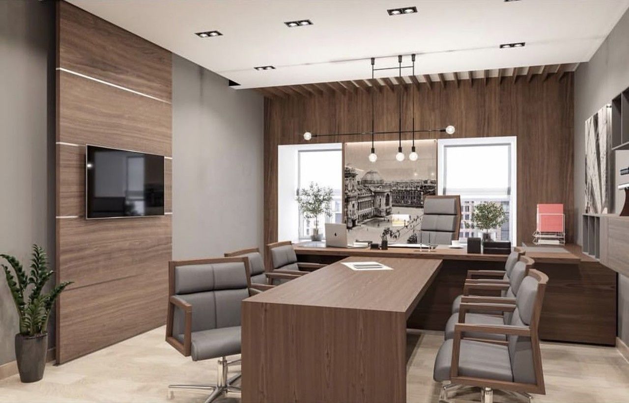 Thiết kế văn phòng lãnh đạo kết hợp phòng họp nhỏ giúp tối ưu không gian