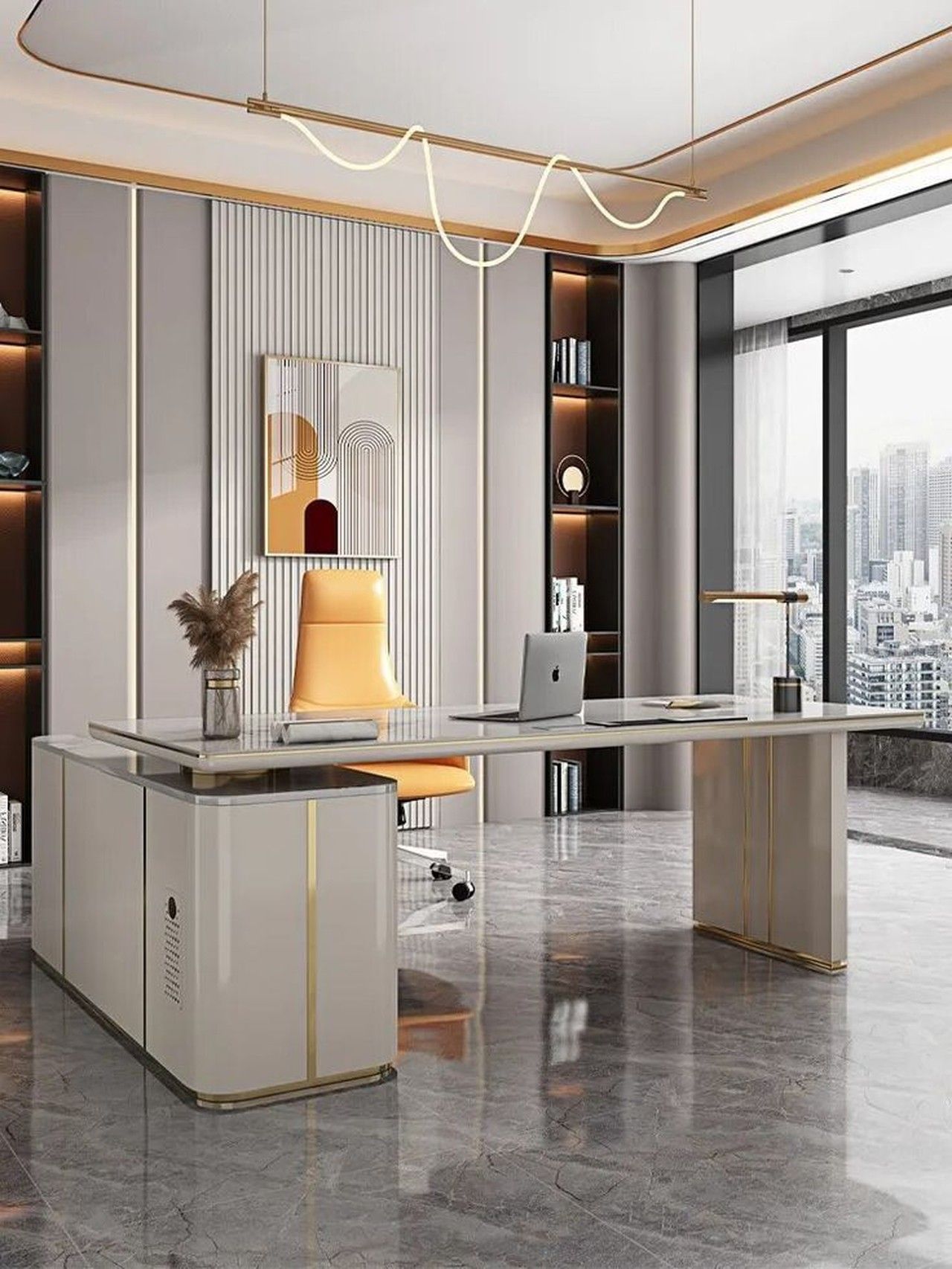 Thiết kế văn phòng không gian mở sử dụng vách kính cường lực trong suốt hiện đại.