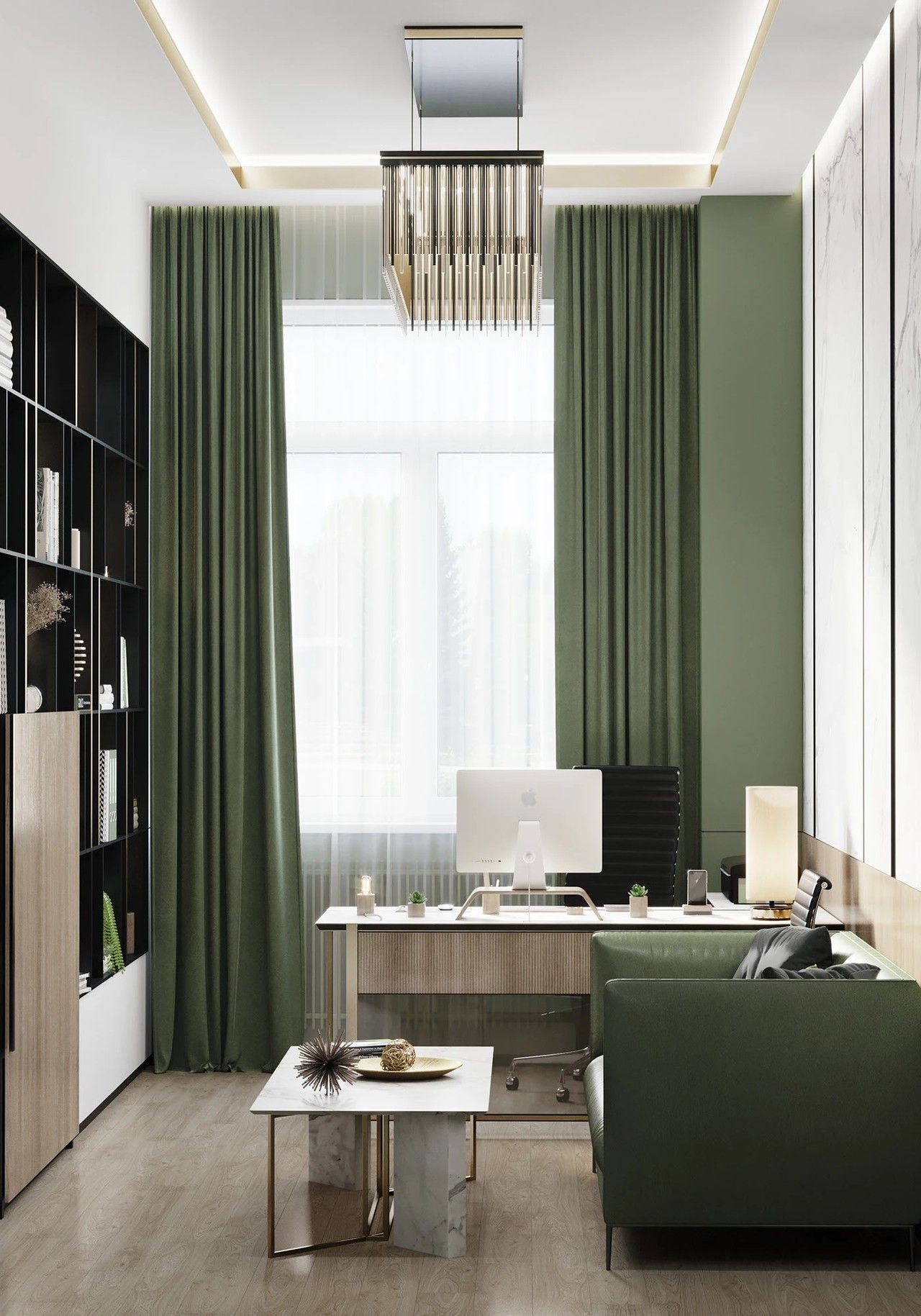 Thiết kế phòng giám đốc nhỏ từ 10m2 - 15m2 với nội thất đa năng và gam màu sáng.