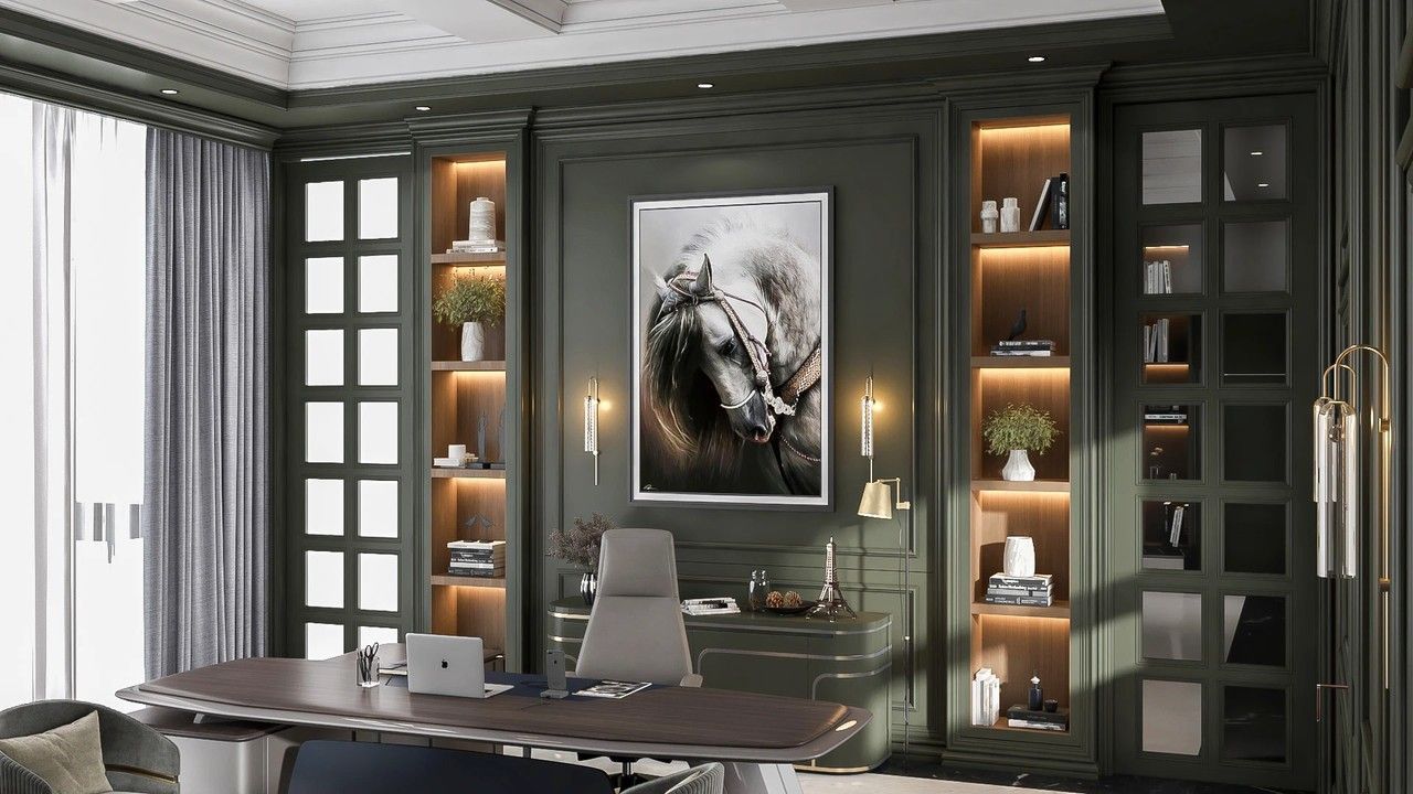 Không gian văn phòng bố trí thêm cây xanh giúp điều hòa không khí và mang lại sự thư thái sau giờ làm việc áp lực