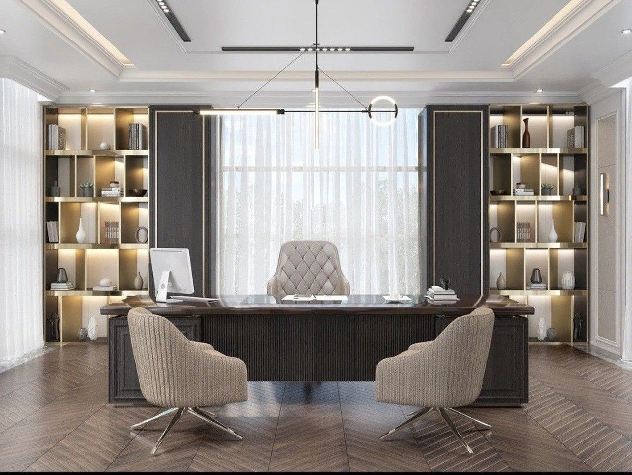 Ánh sáng tự nhiên tràn ngập khắp phòng giúp không gian luôn tươi mới và thoáng đãng.