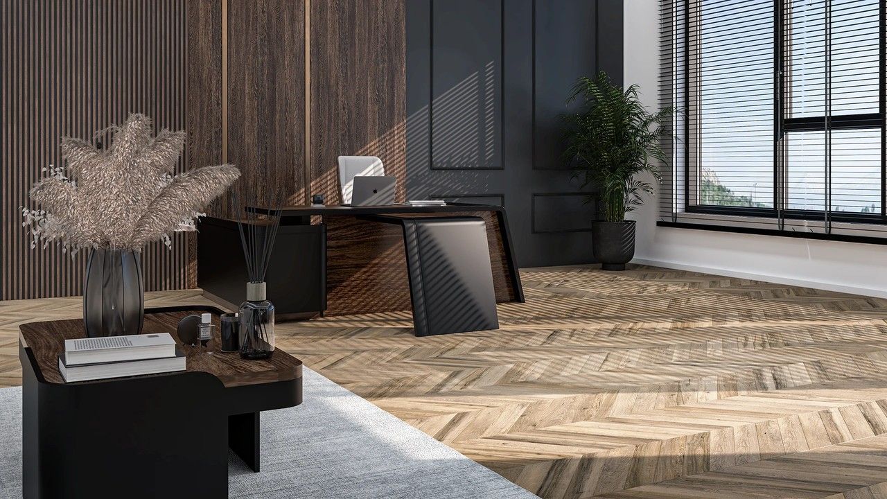 Thiết kế nội thất phòng giám đốc tận dụng tối đa ánh sáng tự nhiên